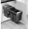 Image de Poubelle de cuisine 2 bacs encastrables 26L (13+13) Hailo AS Tandem