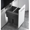 Image de Poubelle de cuisine tri sélectif 2 bacs encastrable 70L (35+35) Hailo AS Euro Cargo 450 NT480