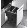 Image de Poubelle de cuisine tri sélectif 2 bacs encastrable 70L (35+35) Hailo AS Euro Cargo 500 NT480