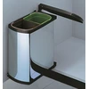 Image de Poubelle de cuisine encastrable sous évier 2 bacs 16L Hailo AS Duo Coloris - Argent / Noir