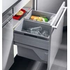 Image de Poubelle de cuisine tri sélectif 2 bacs encastrable 60L (30+30) Hailo Euro Cargo S