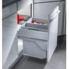 Image de Poubelle de cuisine tri sélectif 2 bacs encastrable 49L (30+19) Hailo Euro Cargo S