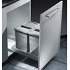 Image de Poubelle encastrable 2 bacs pour meuble coulissant 50L (24+24) Hailo Bottom Mount