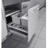 Image de Poubelle de cuisine encastrable pour meuble coulissant 34L Hailo Separato K 600 Coloris - Gris