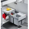 Image de Poubelle de cuisine tri sélectif 4 bacs encastrable 32L (8+8+8+8) Hailo Raumspar Tandem