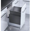 Image de Poubelle encastrable pour meuble coulissant 55L Hailo Triple XL