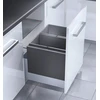 Image de Poubelle encastrable 2 bacs pour meuble coulissant 60L (28+28) Hailo Triple XL