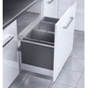 Image de Poubelle encastrable 3 bacs pour meuble coulissant 74L (28+28+18) Hailo Triple XL
