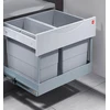 Image de Poubelle encastrable tri sélectif 2 bacs 30L (18+12) Hailo Raumspar Tandem S Plus