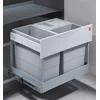 Image de Poubelle encastrable tri sélectif 2 bacs 28L (12+8+8) Hailo Raumspar Tandem S Plus