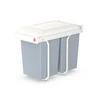 Image de Poubelle de cuisine tri sélectif 2 bacs encastrable 30L (14+14) Hailo Multi-Box Duo L
