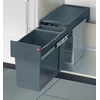 Image de Poubelle de cuisine tri sélectif 2 bacs encastrable sous évier 30L (24+7) Hailo Tandem