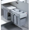 Image de Poubelle de cuisine tri sélectif 3 bacs encastrable 30L (10+10+10) Hailo Terzett