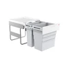 Image de Poubelle de cuisine tri sélectif 2 bacs encastrable 50L (30+19) Hailo Easy Cargo