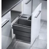 Image de Poubelle de cuisine tri sélectif 3 bacs encastrable 54L (28+13+13) Hailo Cargo Synchro