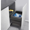 Image de Poubelle de cuisine tri sélectif 2 bacs encastrable 56L (28+28) Hailo Cargo Synchro