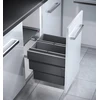 Image de Poubelle de cuisine tri sélectif 2 bacs encastrable 36L (18+18) Hailo Cargo Synchro