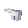 Image de Poubelle de cuisine tri sélectif 2 bacs encastrable 80L (38+38) Hailo Euro Cargo 450 Soft Close