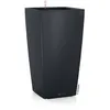 Image de LECHUZA Pot de fleurs - Cubico color 40 - 39,5 x 39,5 x 75,5 cm - 31 L - Kit complet - Gris ardoise