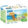 Image de PLAYMOBIL Junior 71681 Arche de Noé transportable, 15 pieces, Comprend un bateau flottant et animaux, Des 1 an