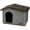 Image de KERBL - Maison extérieure pour chats - 60 x 51 x 41 cm - Gris et marron - Plastique