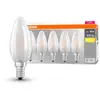 Image de OSRAM LED Base Lampe LED forme bougie mat (ex 40W) 4W / 2700K blanc chaud E14 pack de 5