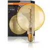 Image de Lampe LED OSRAM VINTAGE 1906® LED CLASSIC GLOBE 4W 820 Gold E27 Douille Argent, 300 lm, 2000 K, Lumière Chaude et Confortable