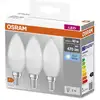 Image de OSRAM LED BASE CLASSIC B lampe mate (ex 40W) 5,5W / 4000K blanc froid E14, pack de 3