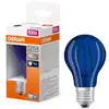 Image de Lampe LED OSRAM LED STAR DÉCOR CLASSIC A 2,5W 190 Bleu E27, 10 lm, 9000 K, Bleu
