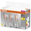 Image de OSRAM LED BASE CLASSIC A lampe claire (ex 75W) 7,5W / 2700K blanc chaud E27, pack de 3