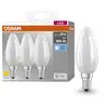 Image de OSRAM LED BASE RETRO Matt CLASSIC B LED-lampes, forme classique mini bougie 6W E14 840, paquet de 3, blanc froid
