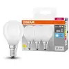 Image de OSRAM LED BASE RETRO MATT CLP Lampes LED, forme classique mini-boule 5,5W E14 840, pack de 3, blanc froid