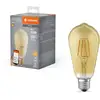 Image de LEDVANCE Lampe LED intelligente avec technologie WiFi de forme Edison dorée, culot E27, dimmable, blanc chaud (2400K), remplace les lampes à incandescence de 53 W, SMART+ WiFi Classic Dimmable, lot de 1