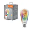 Image de LEDVANCE SMART+WIFI Filament Edison RGBTW , LED-Lampe, Bleifreies Glas, Klar, 4,8 W, (ex 40 W), 470 lm, RGBW, 2700 K, Wifi, Smartspeaker-Kompatibel, Dimmbar