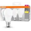 Image de Lampe LED OSRAM LED BASE CLASSIC A Lampe LED 8W 827 Frosted B22d, 806 lm, 2700 K, blanc chaud, lot de 4