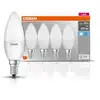 Image de OSRAM LED Base Lampe LED forme bougie mate (ex 40W) 5,5W / 4000K blanc froid E14 pack de 4