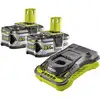 Image de Ryobi Pack chargeur ultra rapide 5,0 A + 2 Batteries Lithium+ 18V ONE+    5,0 Ah RC18150-250G