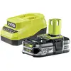 Image de Ryobi Pack chargeur 2,0 A + 1 Batterie Lithium+ 18V ONE+    2,5 Ah RC18120A-125G
