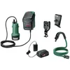Image de Pompe submersible Bosch - GardenPump 18V-2000 (avec fixation murale et de réservoir et tuyau d'arrosage de 2,5 m)