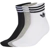 Image de adidas Originals 3 Stripes Ankle 3er Pack Chaussettes Blanc Hommes