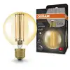 Image de OSRAM Ampoules LED à intensité variable, édition vintage, remplacement de 40 watts, E27, G80, 2200 Kelvin, lumière chaude confort, verre clair, single pack