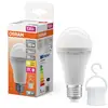 Image de OSRAM LED Classic A 60 Lampe de camping / lumière de secours avec batterie rechargeable intégrée (ex 60W) 8W blanc chaud E27