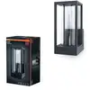 Image de OSRAM lampe murale LED pour 1x ampoule E27, lampe design avec cadre pour extérieur pour éclairage direct, en aluminium et verre de haute qualité, ENDURA FRAME Wall E27