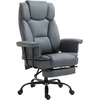 Image de Vinsetto Chaise de Bureau Fauteuil de Direction 360° Pivotant Réglable en Hauteur avec Appui-tête, Repose-Pieds Cuir Synthétique 68x80x120 126cm