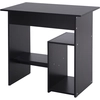 Image de HOMCOM Bureau PC Moderne en Bois avec Etagère pour l'Unité Centrale et Espace pour Clavier Extractible, 80x45x75 cm, Noir