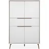 Image de Buffet Haut - ARONA 53B - Blanc / Chene artisan - 4 portes, 2 tiroirs - 175 x 90 x 38 cm