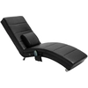 Image de HOMCOM Fauteuil de relaxation massant Fauteuil de salon ergonomique haut dossier, avec design Zero-G en simili cuir métal mousse noir 58x163x87cm