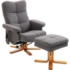 Image de HOMCOM Fauteuil massant électrique avec repose-pieds, espace de rangement, fonction de couchage, poche latérale, télécommande, Polyester, Gris foncé