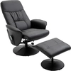 Image de HOMCOM Relaxsessel avec repose-pieds, fauteuil de massage électrique avec fonction de relaxation, 10 points de massage, fauteuil TV pivotant avec poche latérale, télécommande, similicuir, noir