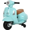 Image de HOMCOM Vespa Moto électrique pour enfants Véhicule électrique 18-36 mois 3 km/h LED Sound Plastique, Métal Vert 66,5 x 38 x 52 cm